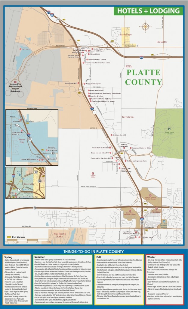 Platte County Hotels and Lodging Map